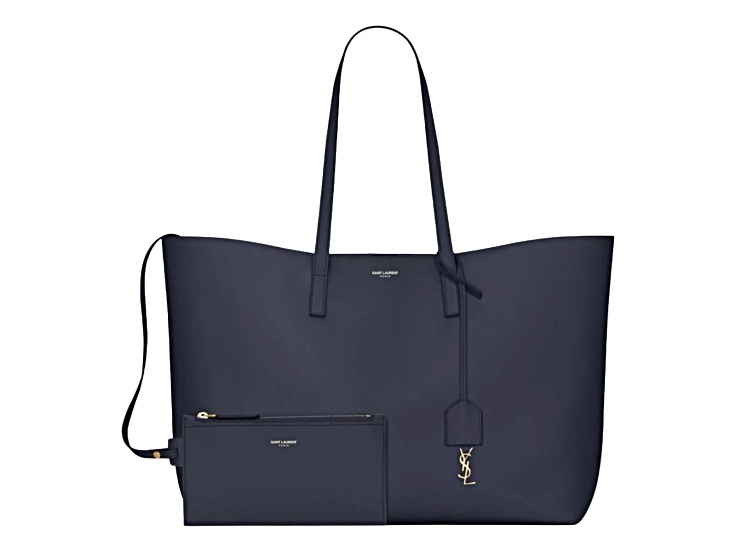 Yves Saint Laurent East-West Shopping Tote in Navy - 15S22C | JTV
