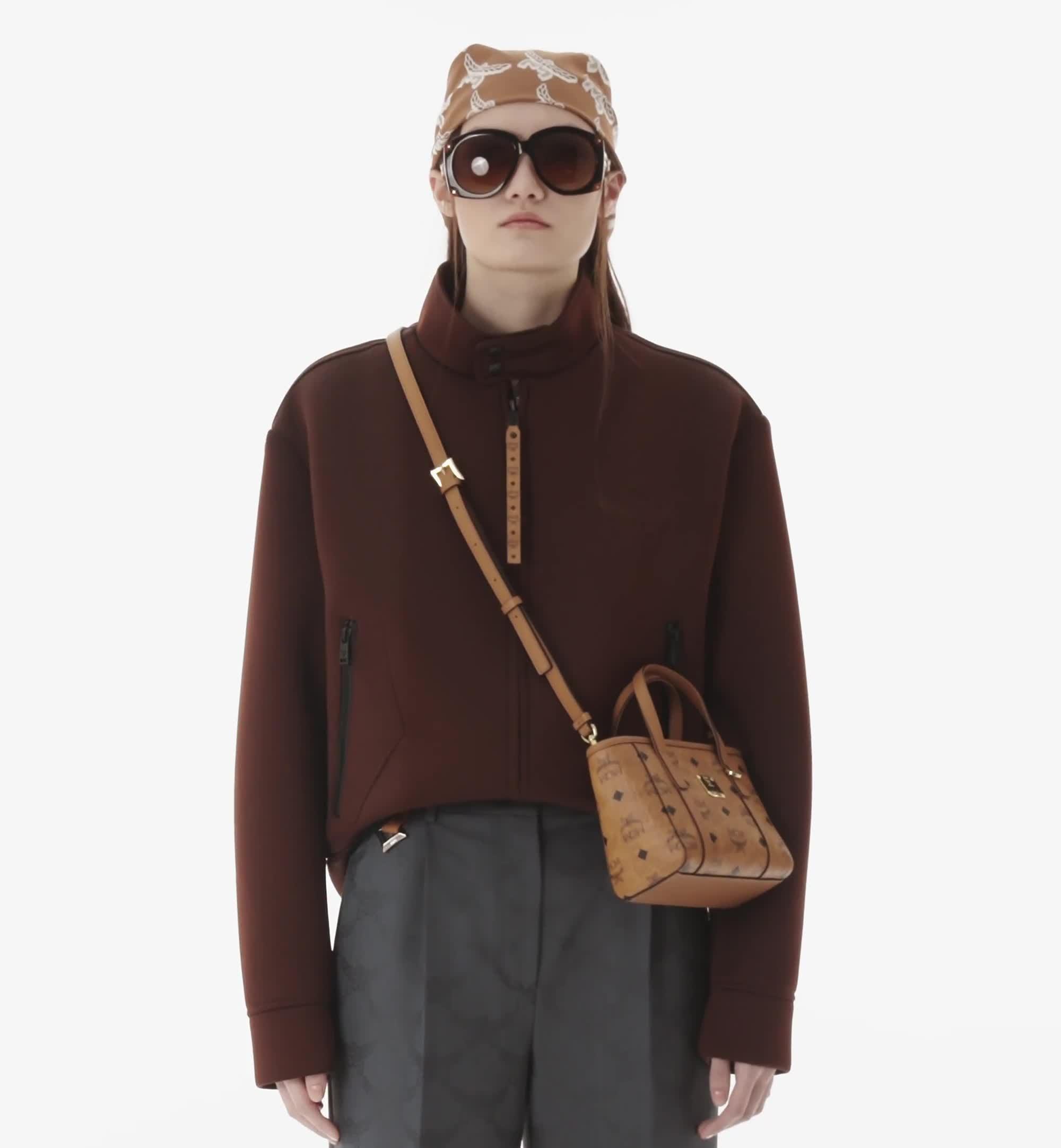 X-Mini Toni トップジップ ショッパーバッグ - ヴィセトス コニャック