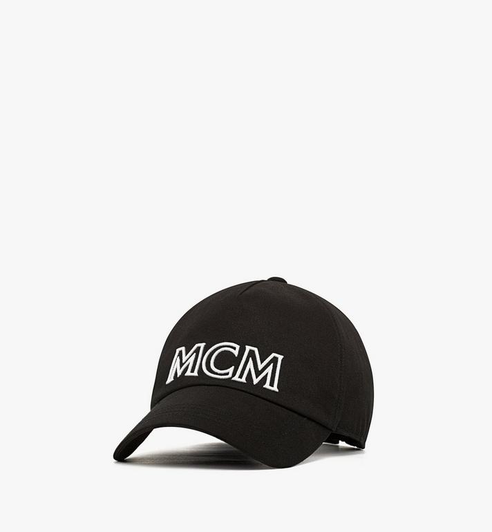 Adjustable MCM Essentials Logo Cap in Cotton Twill Black | MCM ®JP