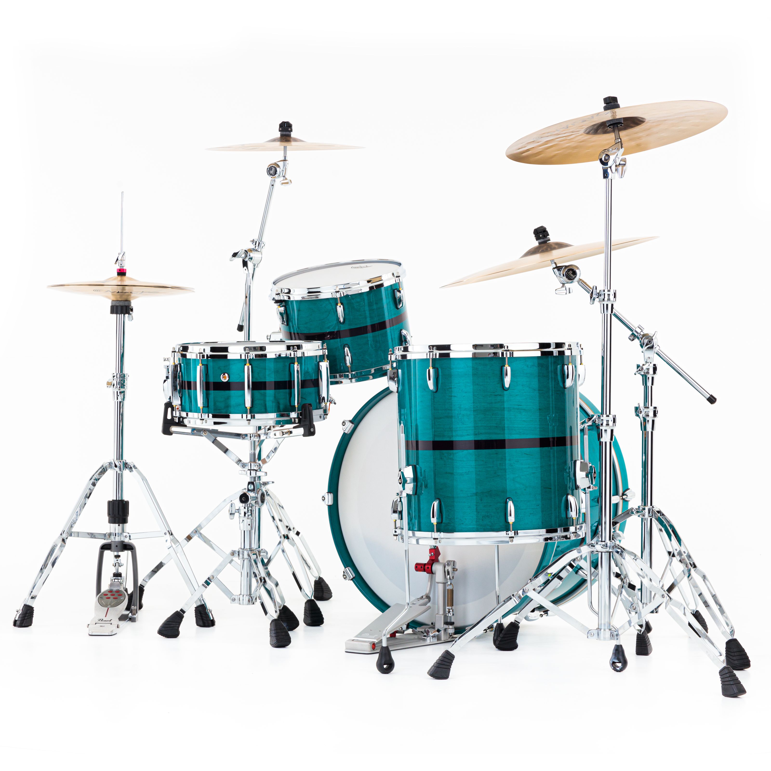 Pearl MP4C943XP-L/C850 Masters Maple Pure Aqua Turquoise Stripe | USA
