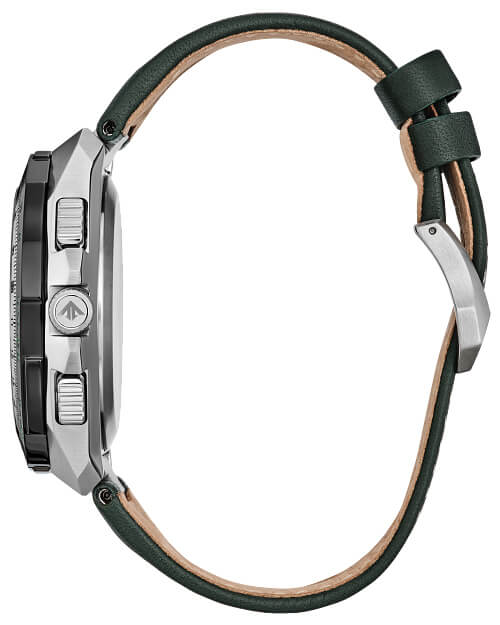 Citizen Promaster Skyhawk A-T Watch with Green Dial Leather Strap