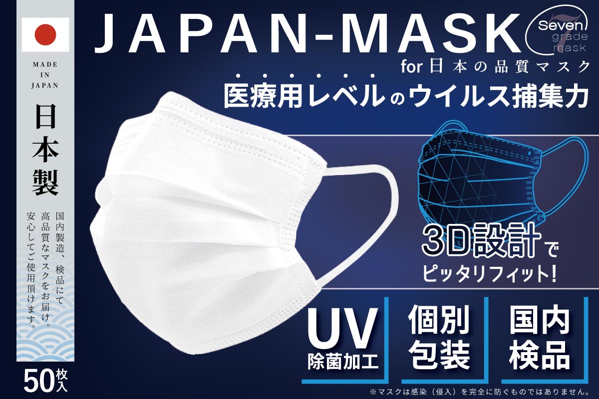 日本製の医療級マスクを500円OFF】ウイルス捕集率99.6％以上の高品質