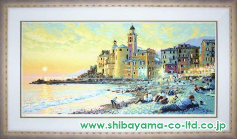 笹倉鉄平「浜辺の日曜日」シルクスクリーン :: 絵画買取・販売 - シバヤマ