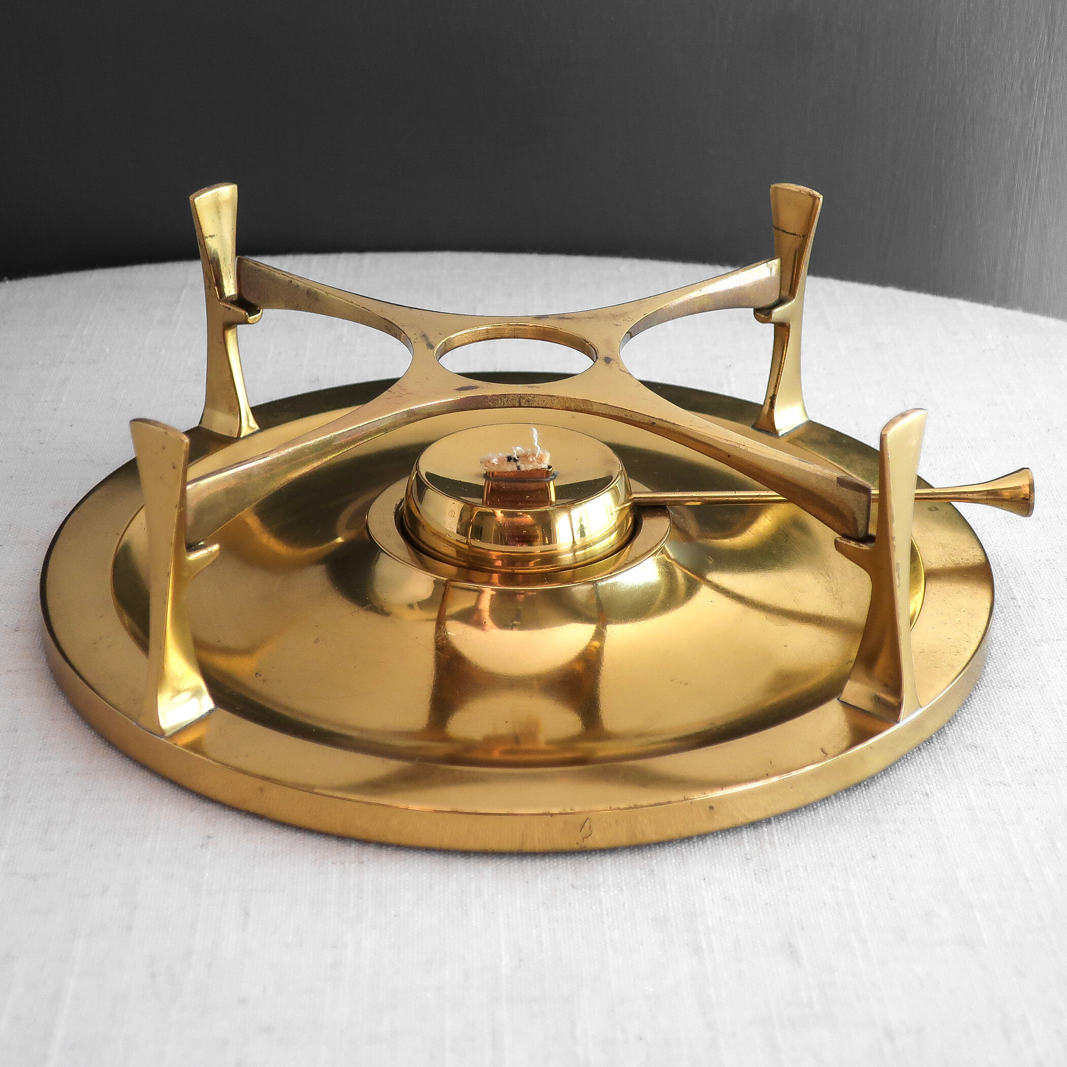 Vintage Dansk Quistgaard's Copper - Brass Burner and Pot Stand