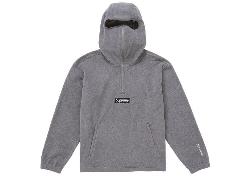 Supreme Polartec Face Mask Half Zip Hooded Sweatshirt Grey メンズ