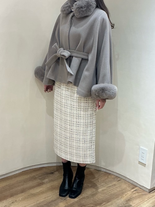 セール】2025秋冬新作 ブローチ付きポンチョコート（ポンチョ）｜MISCH