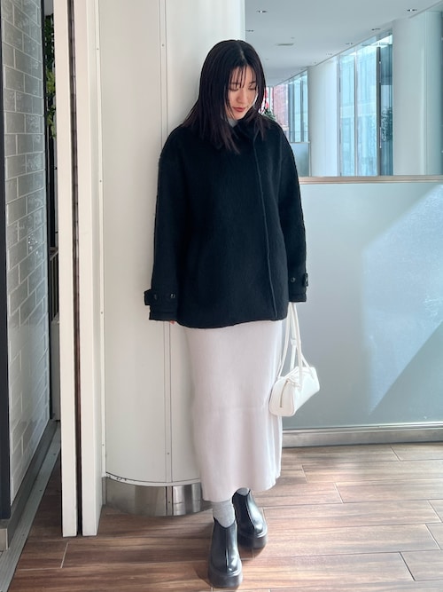 セール】シャギーハーフコート（ステンカラーコート）｜LAGUNAMOON