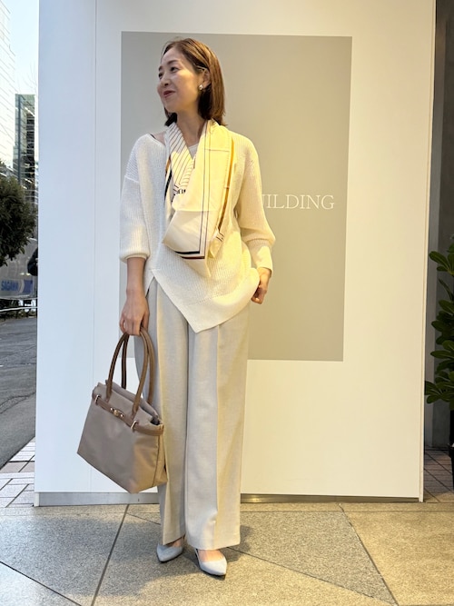 セットアップ対応》ウォッシャブルスラブオックスタックワイドパンツ