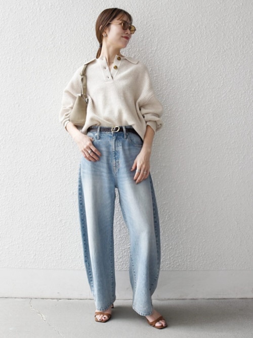 セール】SHIPS any:〈手洗い可能〉AQUA カシミヤ ミックス ポロ ニット