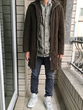 agnes b Hommeのダッフルコートを使った人気ファッション