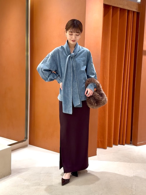 DENIMボウブラウス（シャツ/ブラウス）｜Whim Gazette（ウィムガゼット