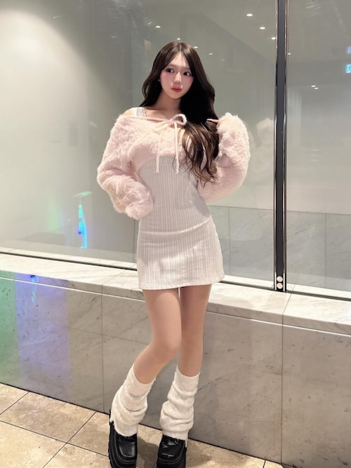 ケーブルニットソーセットミニワンピース（ワンピース）｜Darich