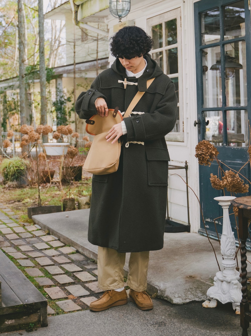 三木 克海｜blurhms rootstockのダッフルコートを使ったコーディネート