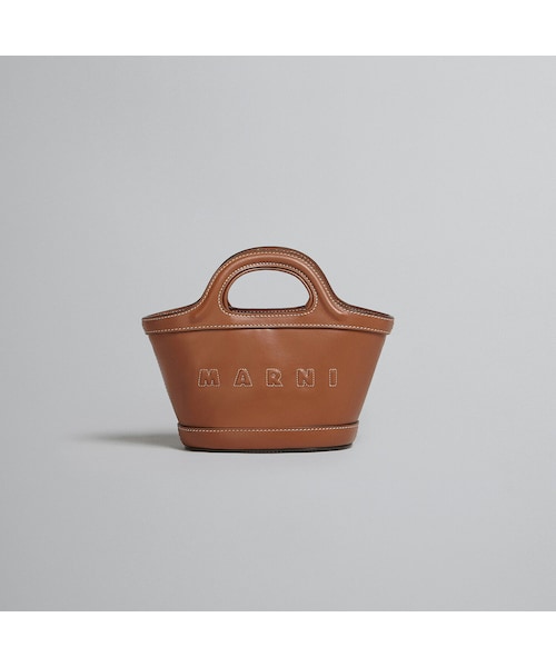 MARNI（マルニ）の「MARNI ブラウン レザー製 TROPICALIAマイクロ