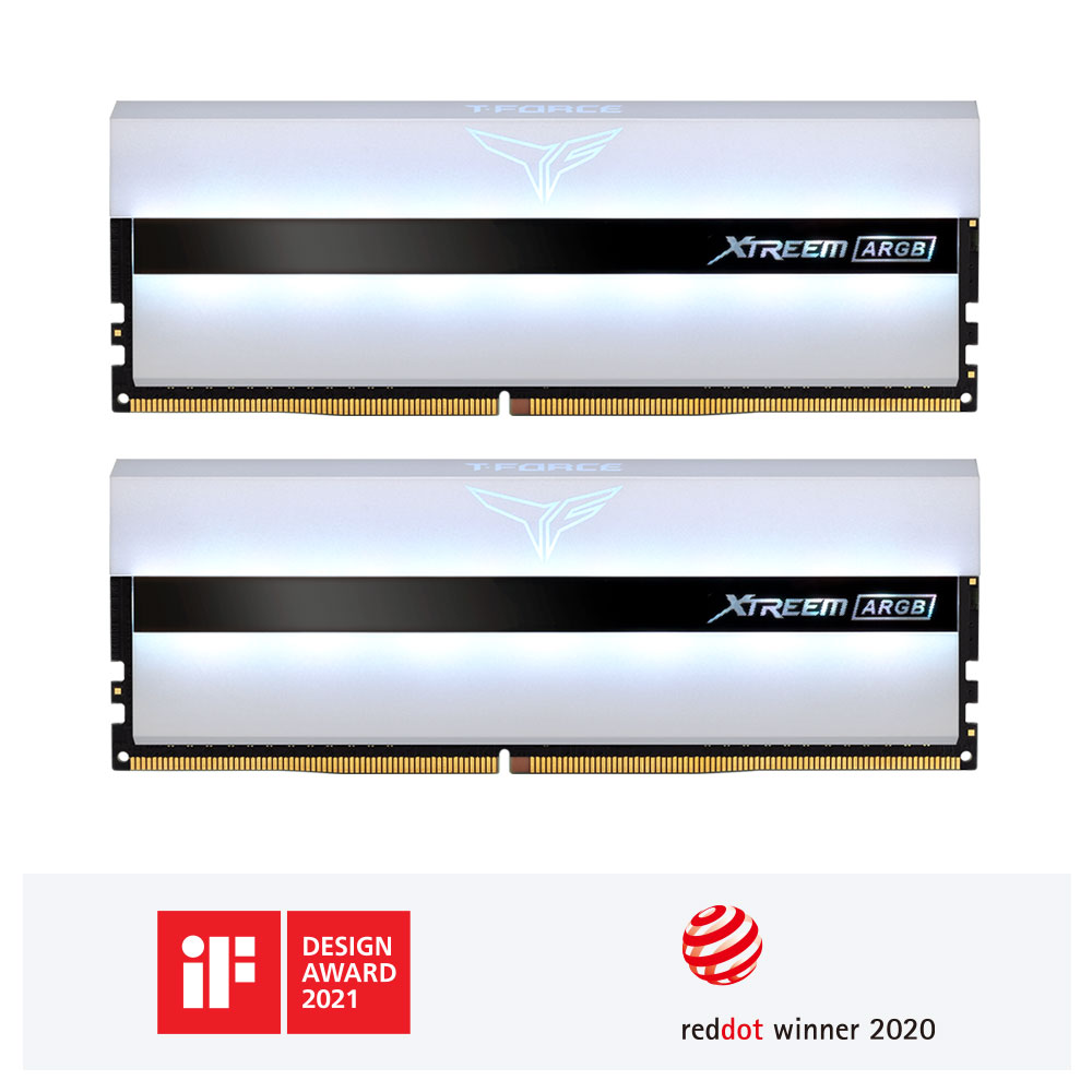 XTREEM ARGB DDR4 DESKTOP MEMORY WHITE 16GB(2x8GB) 3600MHz CL14