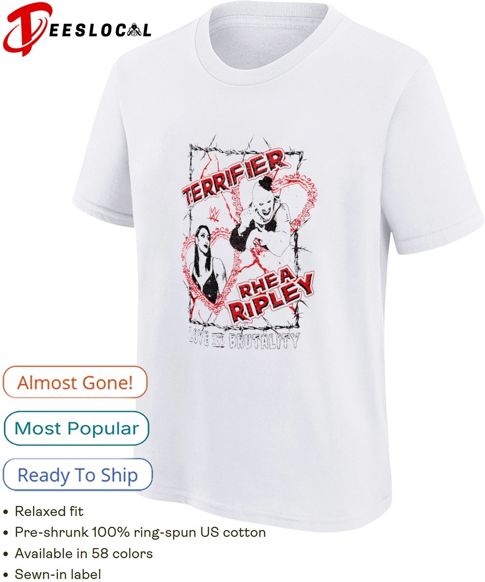 Rhea Ripley x Terrifier love and brutality Valentine day shirt