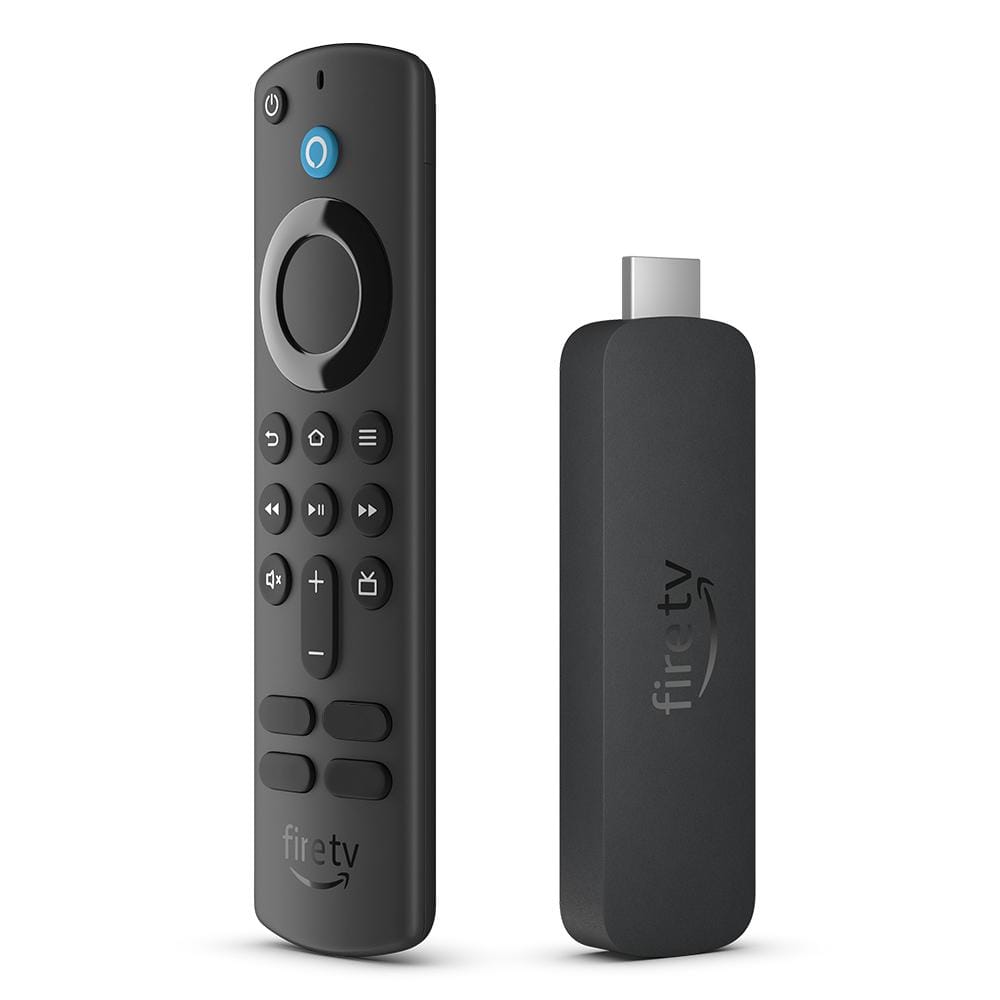 Amazon Fire TV Stick 4K streaming device, includes support for Wi