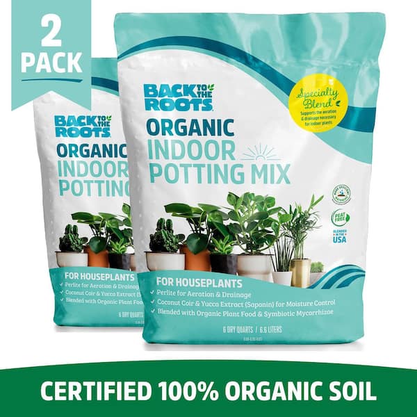 Back to the Roots 6 Quart Organic Indoor Potting Mix (8-Pack