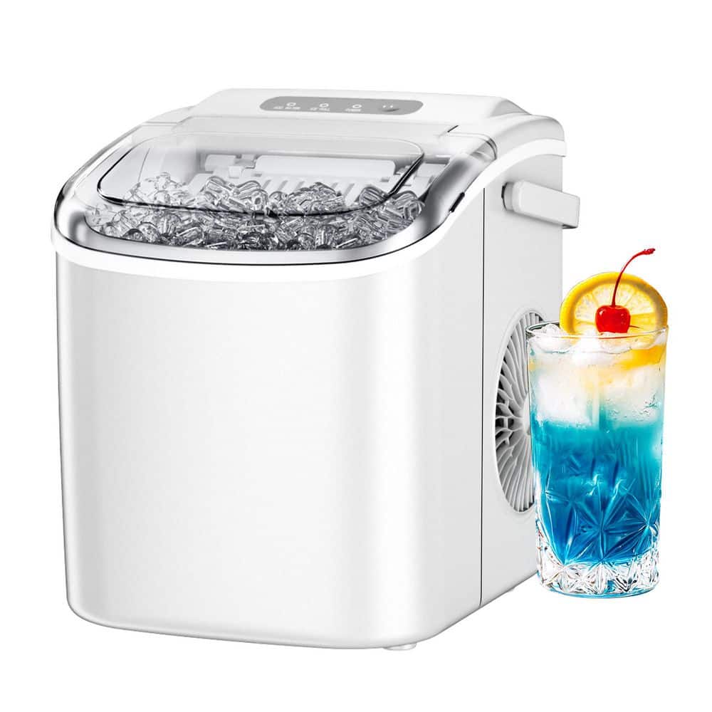 9.4 in. 26.5lb/24H Bullet Ice Countertop Portable Ice Maker in