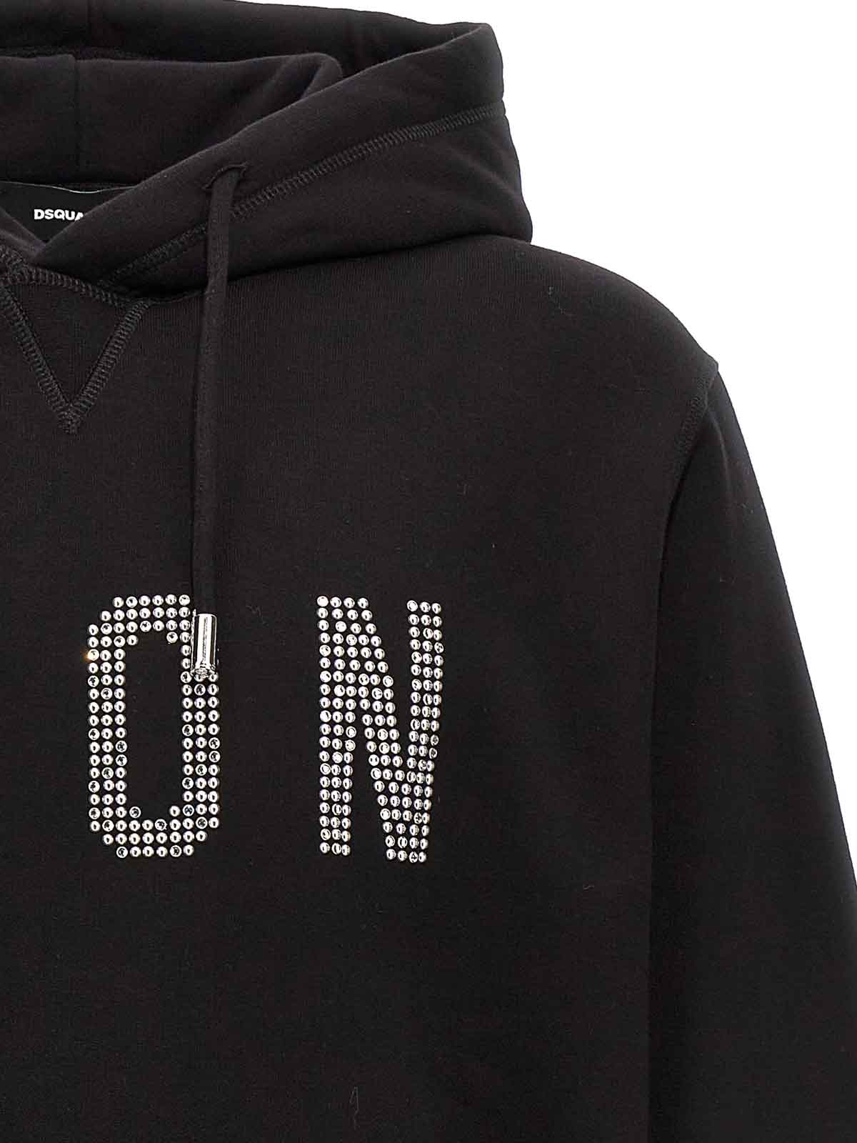 Dsquared2 icon hoodie - Black - Men|S79GU0106S25516900