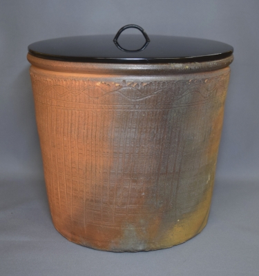 楽山焼 十一代長岡空権 南蛮縄簾写 出雲水指 鵬雲斎宗匠 | 茶道具 小西