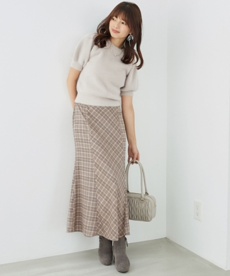 チェックマーメイドスカート/MAJESTIC LEGON(マジェスティックレゴン