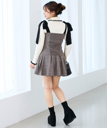 ショルダーリボンミニワンピース/MAJESTIC LEGON(マジェスティック