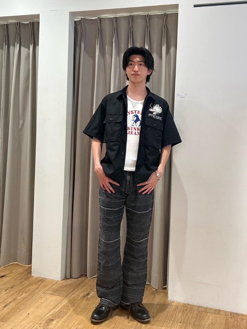 夏ブラックコーデ | たいちのSTYLING | HYSTERIC GLAMOUR MEN | 179cm