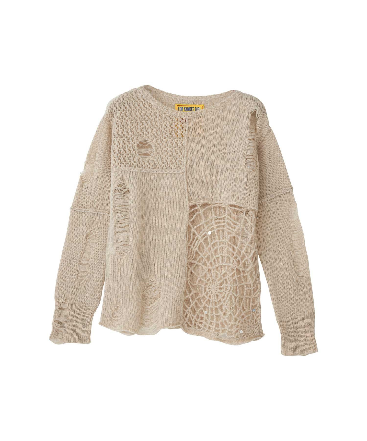 SPIDER WEB クラッシュセーター|HYSTERIC GLAMOUR WOMEN | HYSTERIC