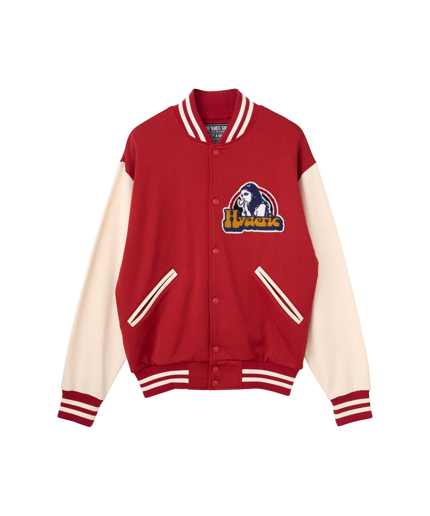 SMOKING GIRLワッペン スタジャン|HYSTERIC GLAMOUR MEN | HYSTERIC