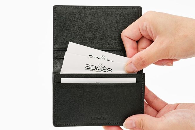 SOMES 名刺入れ (ブラック) WF-25 [ソメスサドル 北海道 砂川市