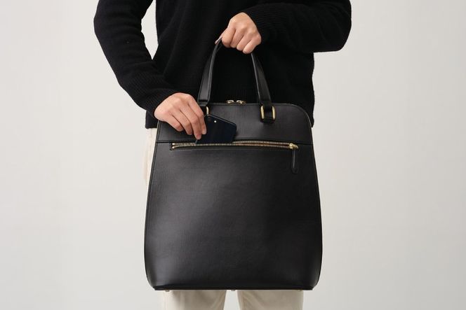 SOMES バッグ タテ型ブリーフ （ブラック）HE-01 [ソメスサドル 北海道