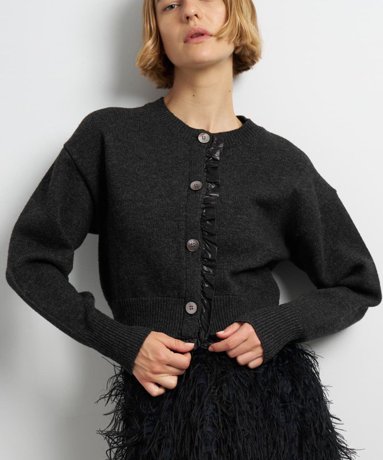 タフタトリムニットカーディガン|LANVIN en Bleu | LANVIN en Bleu