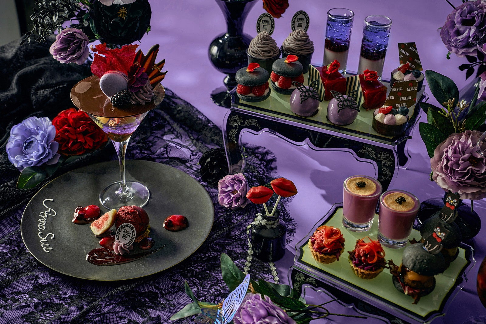 ANNA SUIコラボのアフヌン、表参道で開催 蝶や黒猫モチーフの