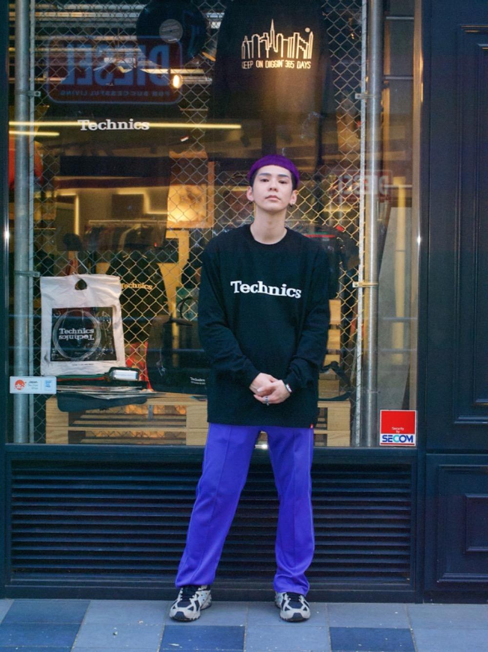 L/S Print T-Shirt Technics | NaOkI | Manhattan Portage | 172cm