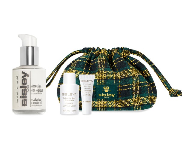 シスレーから美容乳液の現品と巾着型ポーチがセットになったお得な