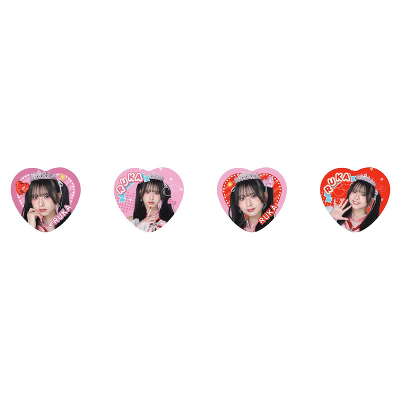 るかちゃんのハート缶バッジ(4種ランダム)｜わーすた｜mu-moショップ