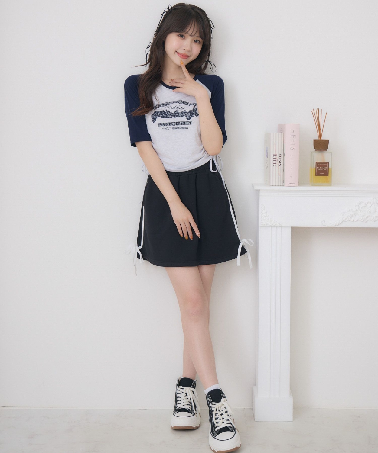 ドロスト五分袖TEE|ems excite | RETRO GIRL ONLINE STORE レトロ