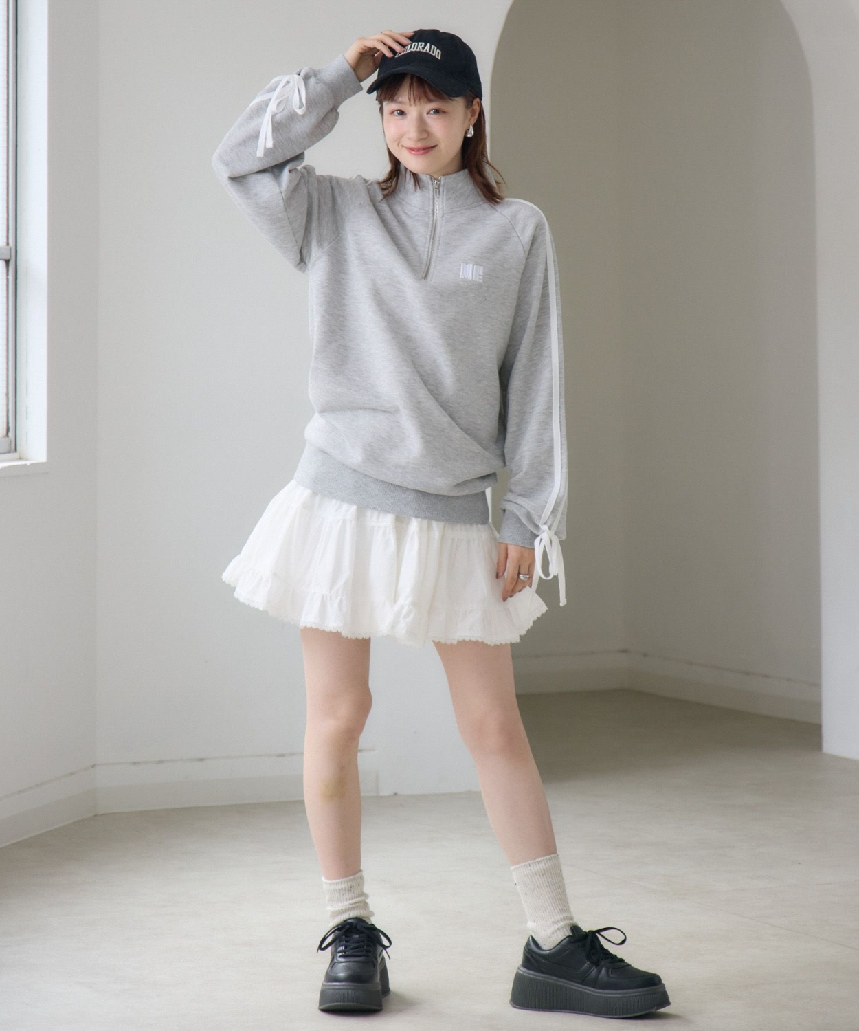 ラインリボンZIPトレーナー|ems excite | RETRO GIRL ONLINE STORE