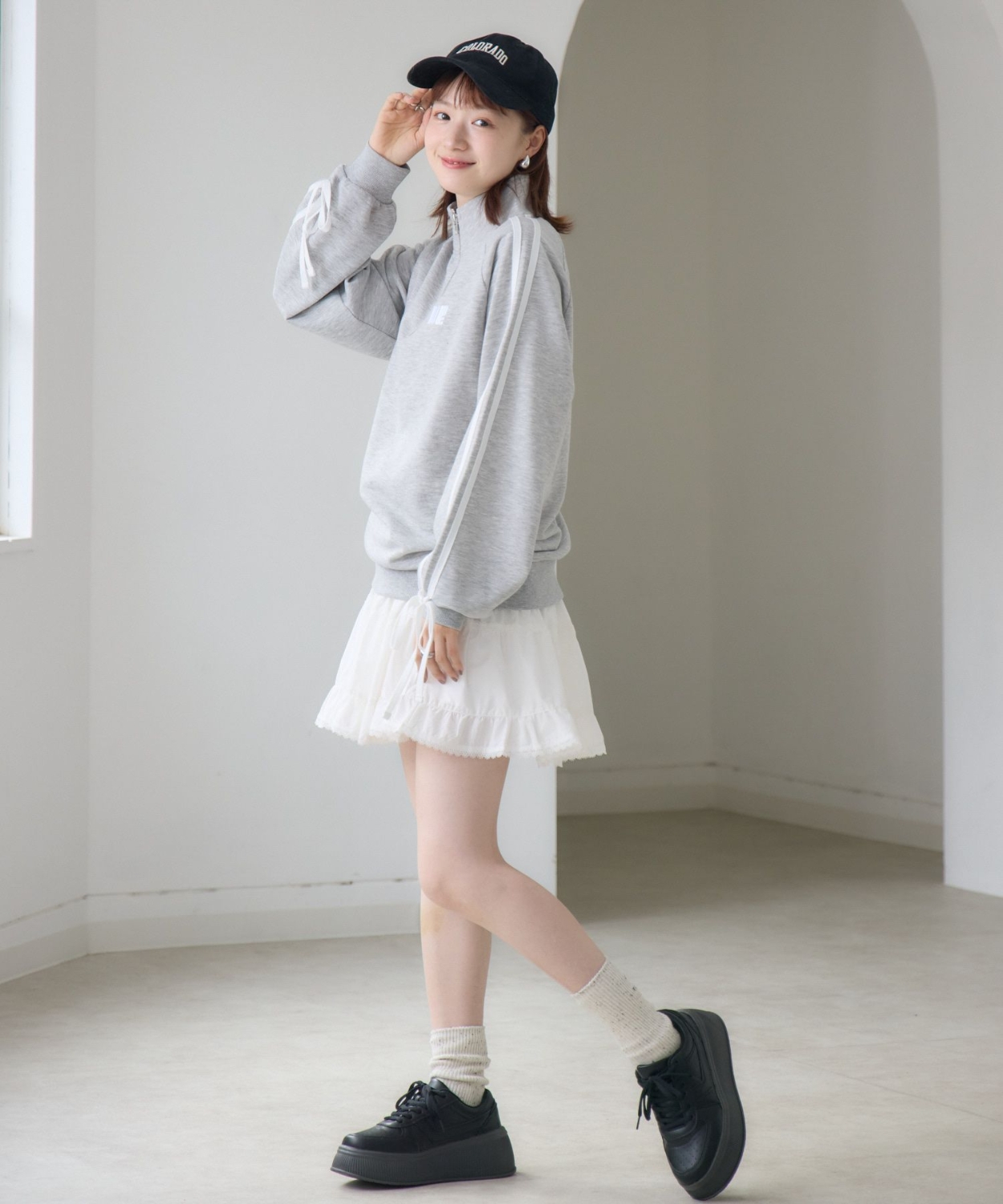 ラインリボンZIPトレーナー|ems excite | RETRO GIRL ONLINE STORE