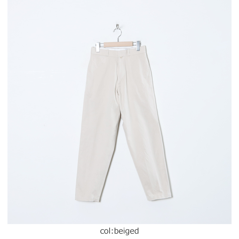 YAECA (ヤエカ) CHINO CLOTH PANTS WIDE TAPERED / チノクロスパンツ