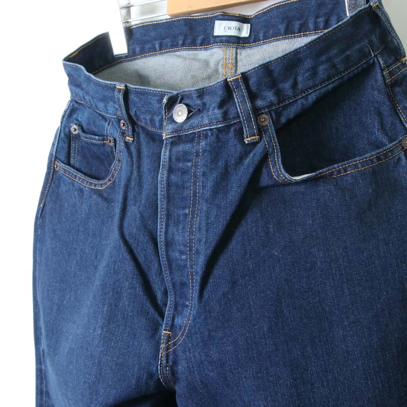 CIOTA (シオタ) 本藍スビンコットン 13.5oz ストレートデニム ダークブルー