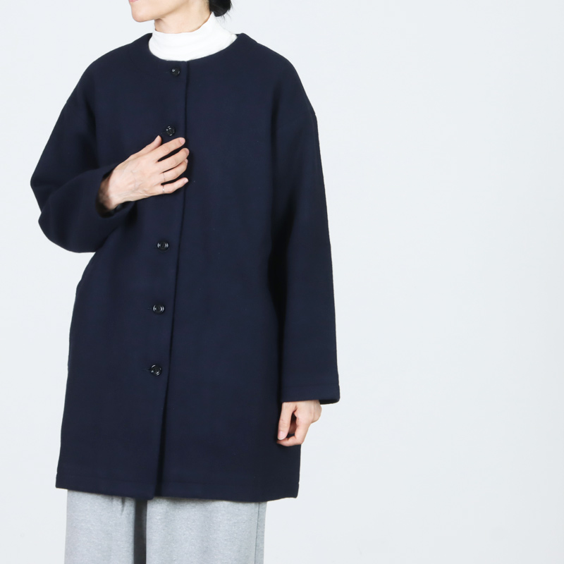Commencement (コメンスメント) No collar wool coat / ノーカラー
