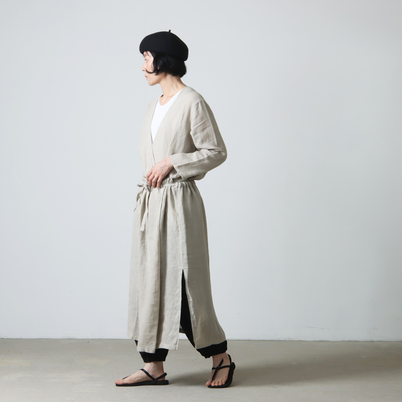 evameva (エヴァムエヴァ) linen cache coeur pullover / リネン