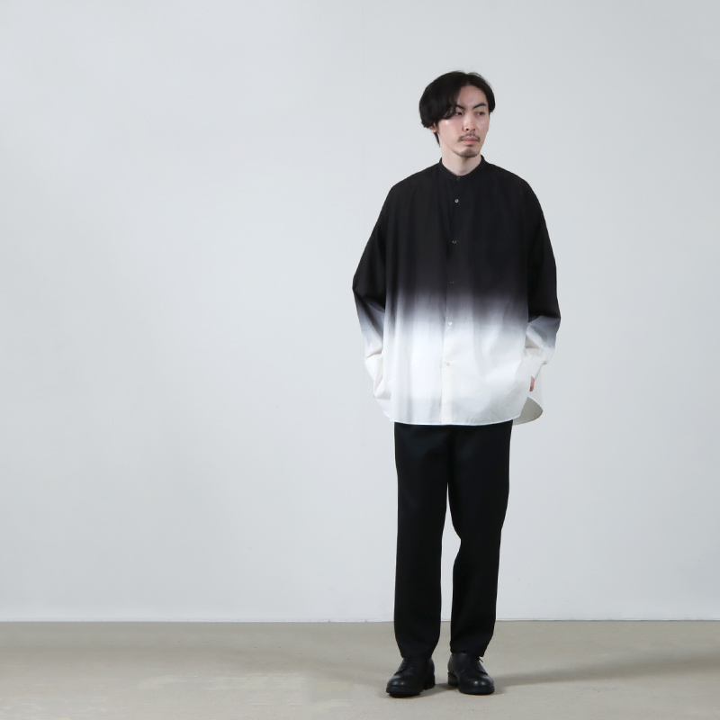 Graphpaper (グラフペーパー) Broad L/S Oversized Band Collar Shirt