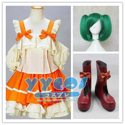 コスプレ衣装+ウィッグ+靴 マクロスF FRONTIER 星間飛行 ランカ・リー