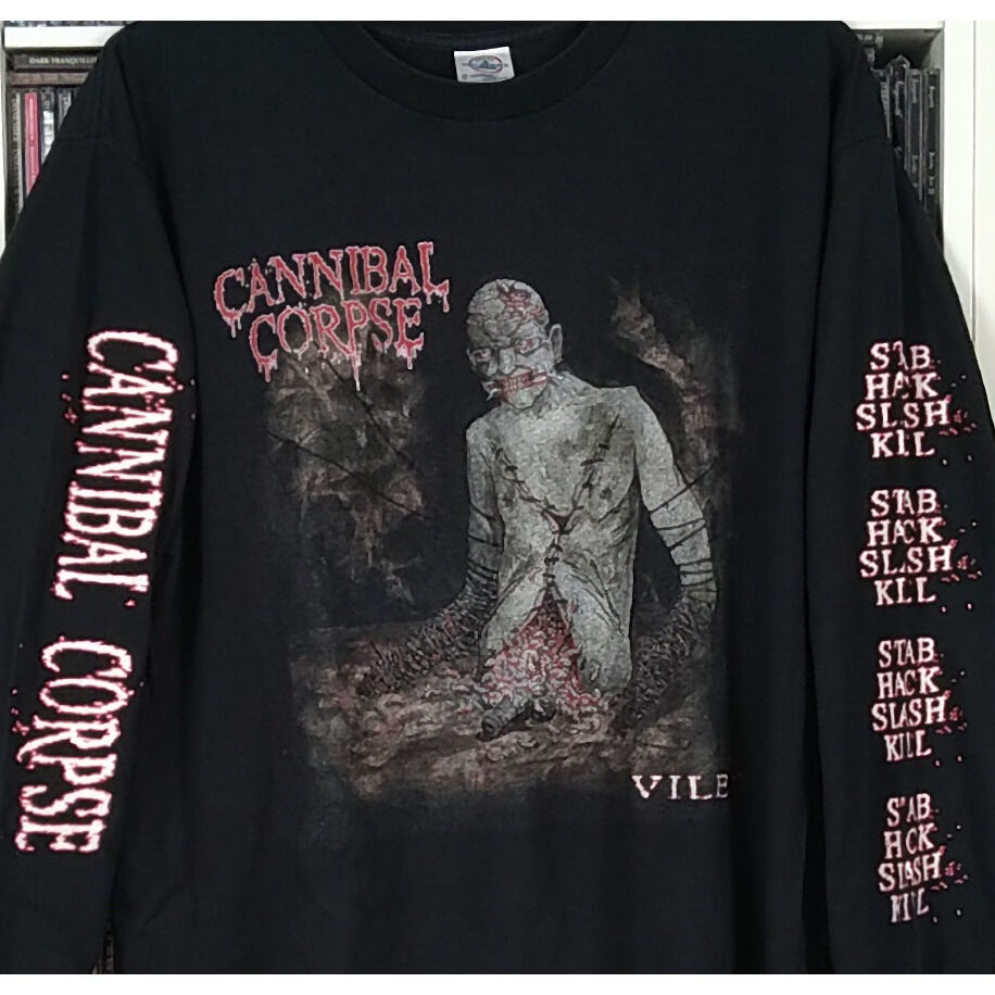 cannibal corpse vile 2004 vintage long sleeve shirt (xl size) , T