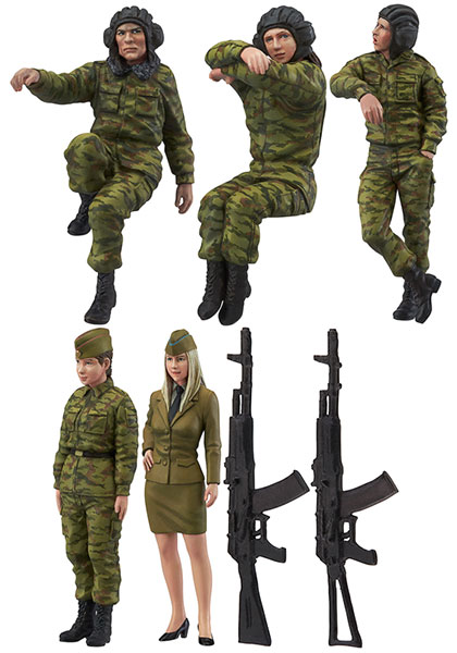 PLAMAX 35-01 1/35 ロシア 現用タンククルーセット プラモデル