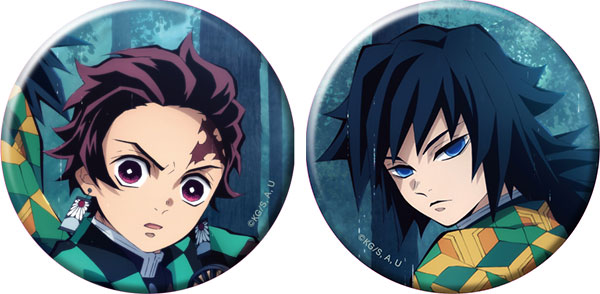 超レア 義勇 鬼滅の刃 兄弟の絆 缶バッジ KV キービジュアル缶