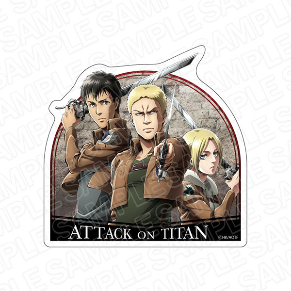 進撃の巨人 ダイカットステッカー ライナー＆ベルトルト＆アニ